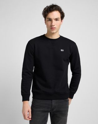 Plain Crew Sweatshirt in Black