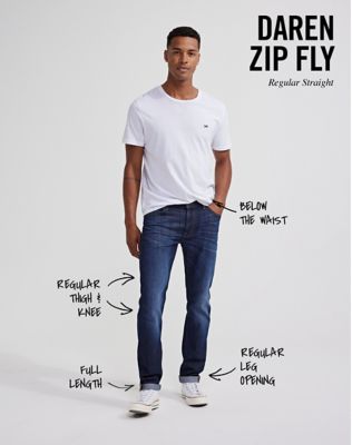 Daren Zip Fly Low Stretch in Powder