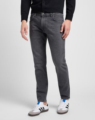 Lee Rider Slim Fit Denim Jeans, Mid Stone at John Lewis & Partners