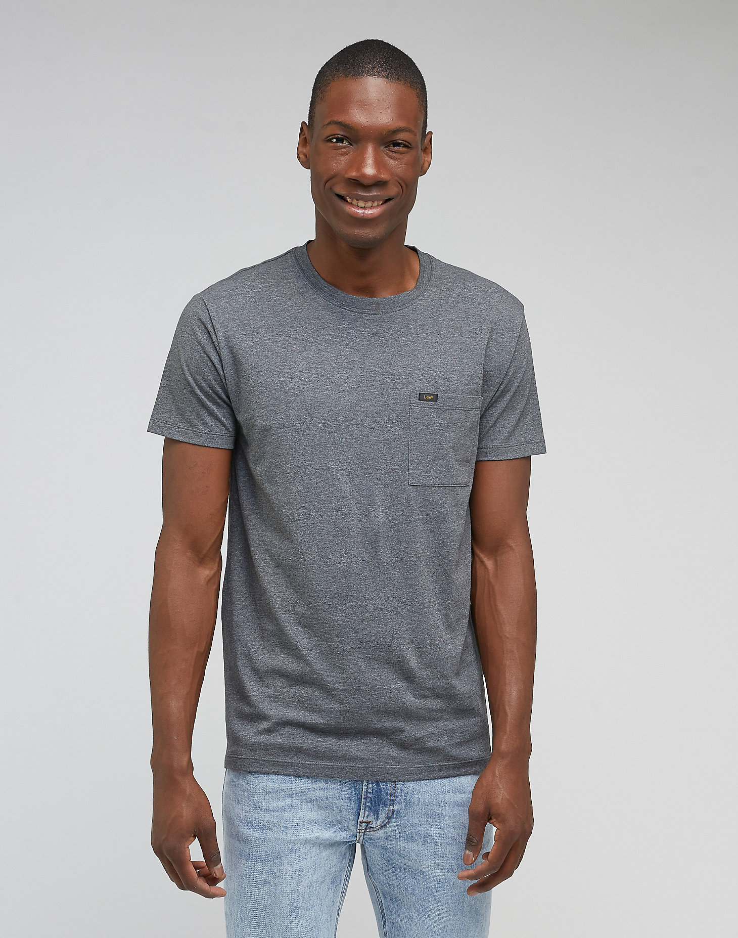 Ultimate Pocket Tee in Washed Black main view