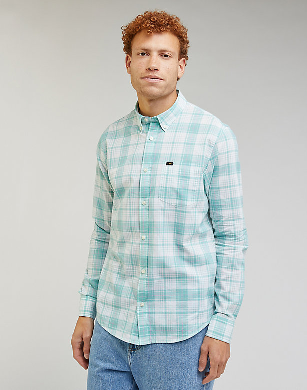 Button Down Shirt in Dusty Jade