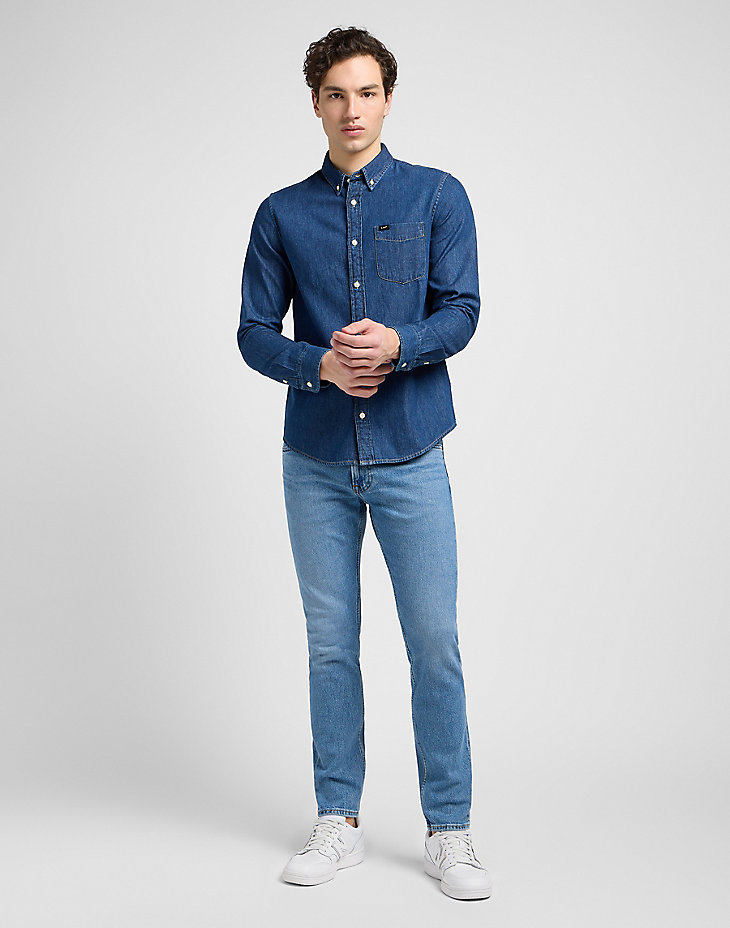 Button Down Shirt in Mid Stone alternative view 2