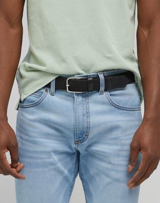 Elastic Webbing Belt in Black