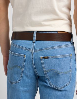 Leather Belt Logo Buckle in Dark Brown alternative view