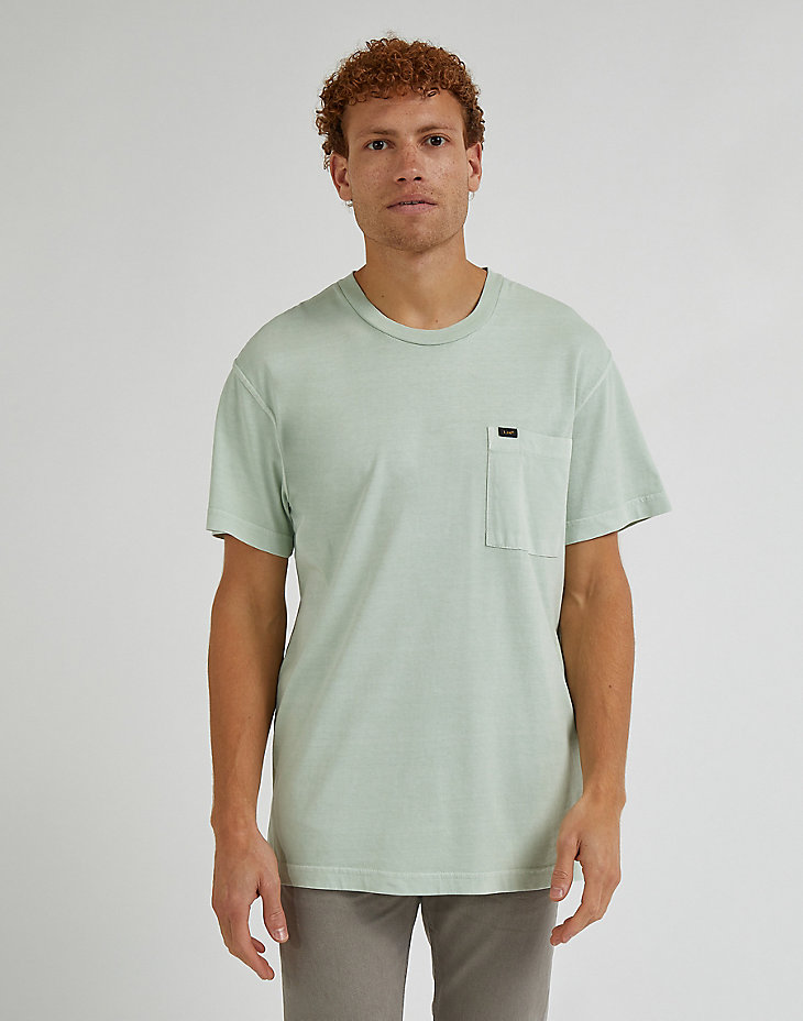 Relaxed Pocket Tee in Dusty Jade main view