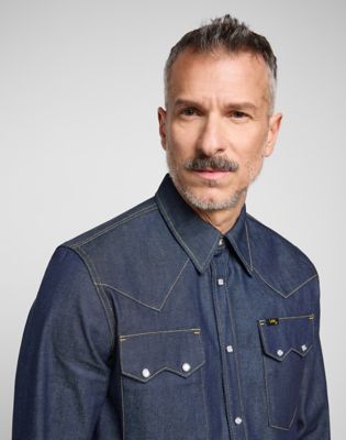 Lee 101 101 50s Western Shirt Dry Indigo