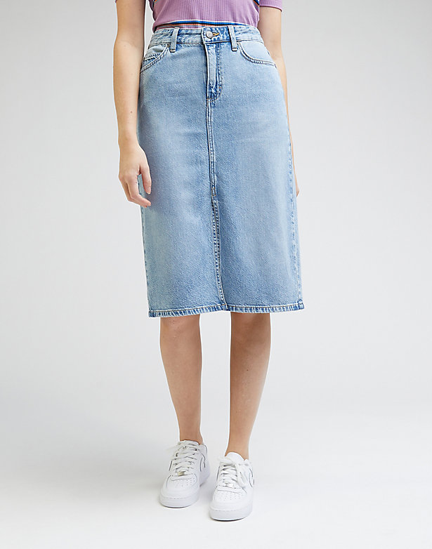 Midi Skirt in Frosted Blue