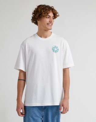 70's Loose Graphic Tee in White