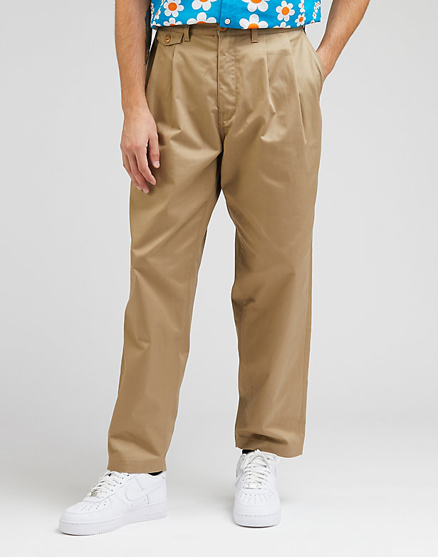 Double Pleated Chino in Dry