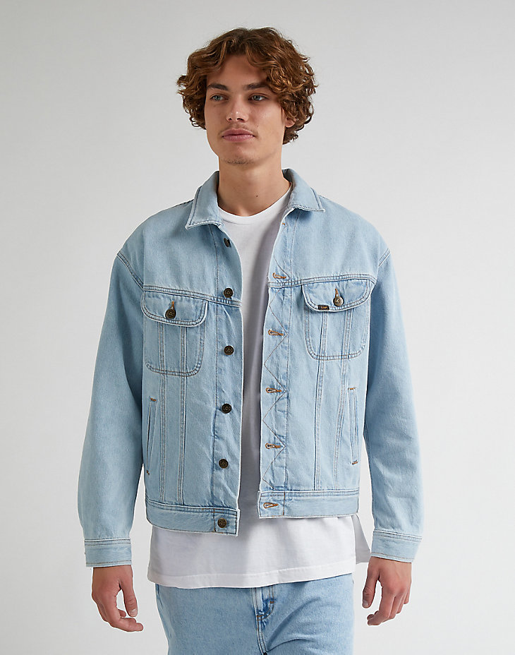 Relaxed Rider Jacket in Light Blue Monday main view