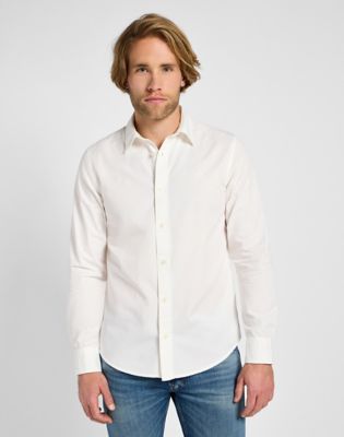 Regular Patch Shirt in Bright White main view