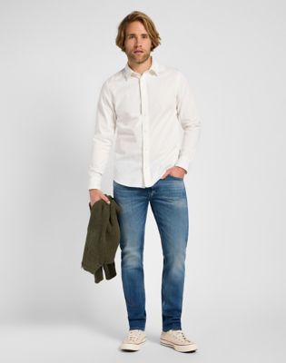 Regular Patch Shirt in Bright White alternative view 2