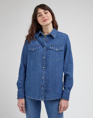 Lee denim 2024 shirt womens