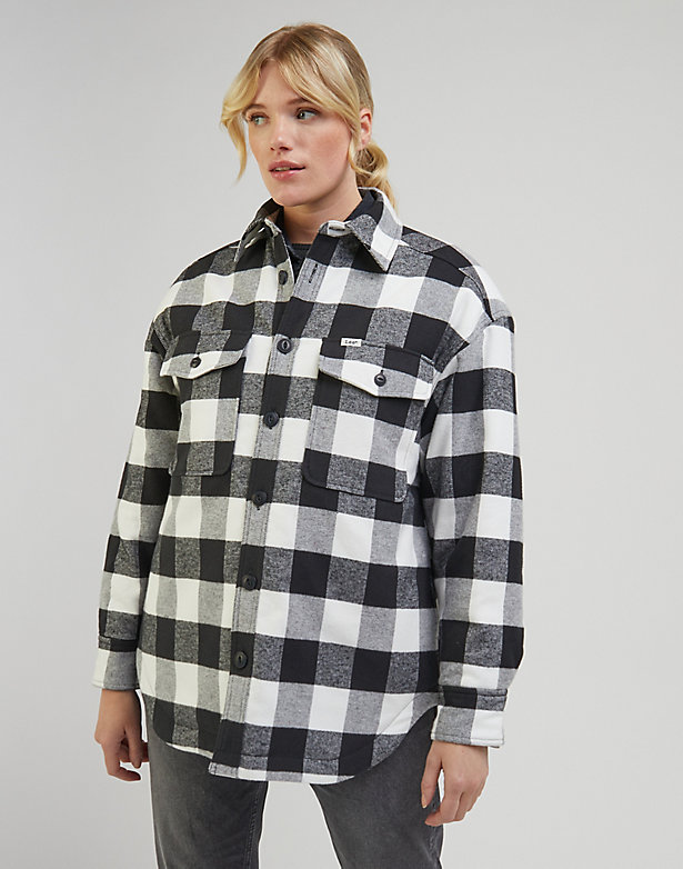 Quilted Overshirt in Charcoal