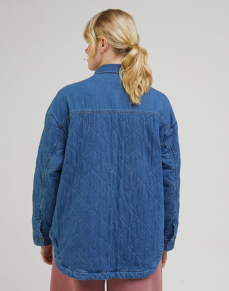 Quilted Overshirt in Mid Cascade alternative view