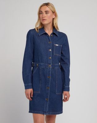 Workwear Dress in Mid Cascade