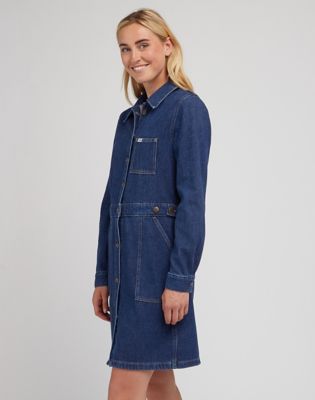 Workwear Dress in Mid Cascade