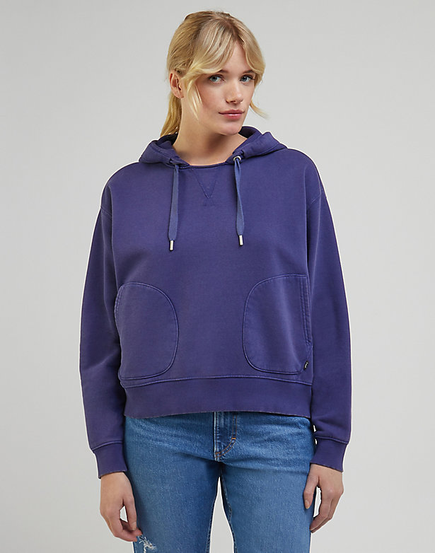 Relaxed Hoodie in Blueberry