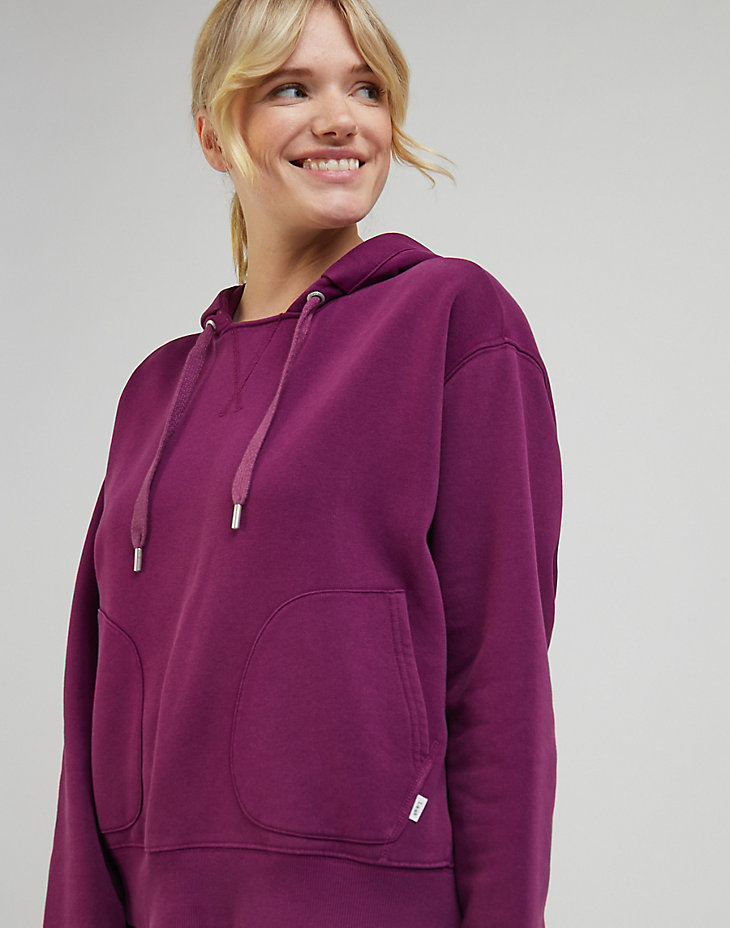 Relaxed Hoodie in Foxy Violet alternative view 4