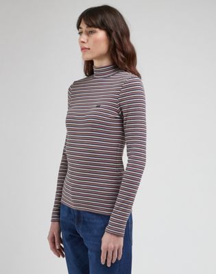 Striped long sleeve on sale turtleneck