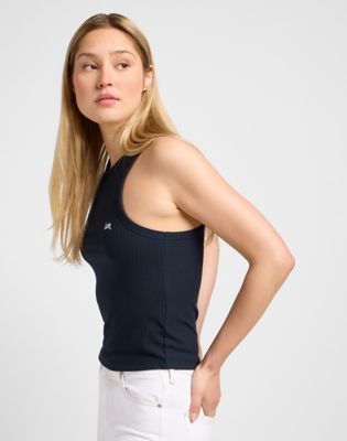 Ribbed Tank in Unionall Blk alternative view 3