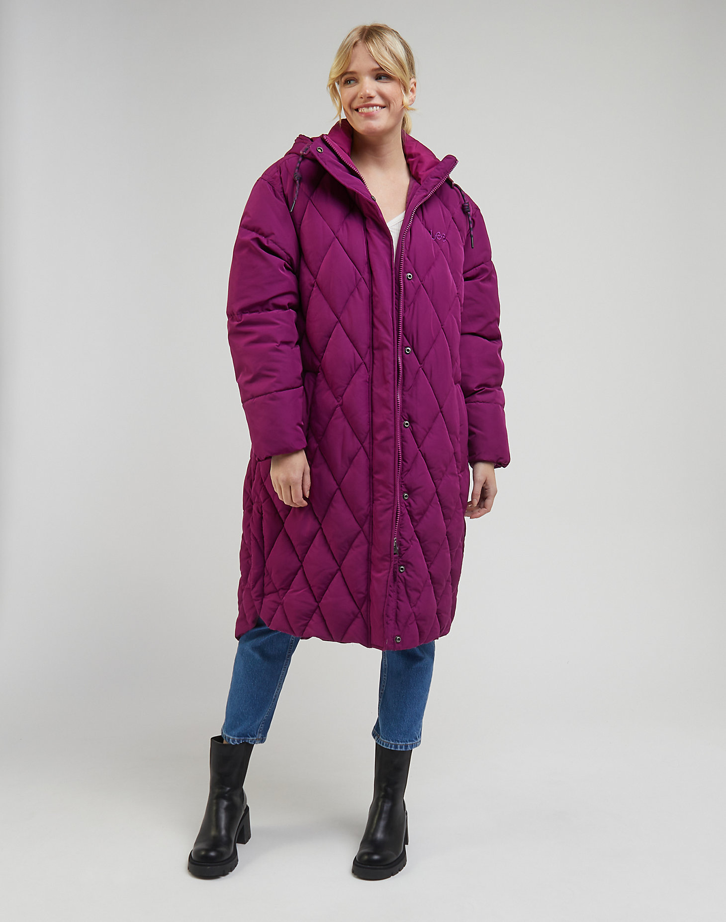Long Puffer in Foxy Violet alternative view 2
