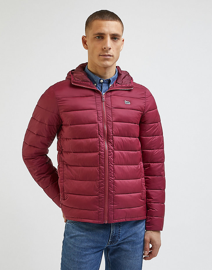 Light Puffer Jacket in Port main view