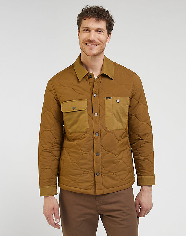 Quilted Overshirt in Tumbleweed