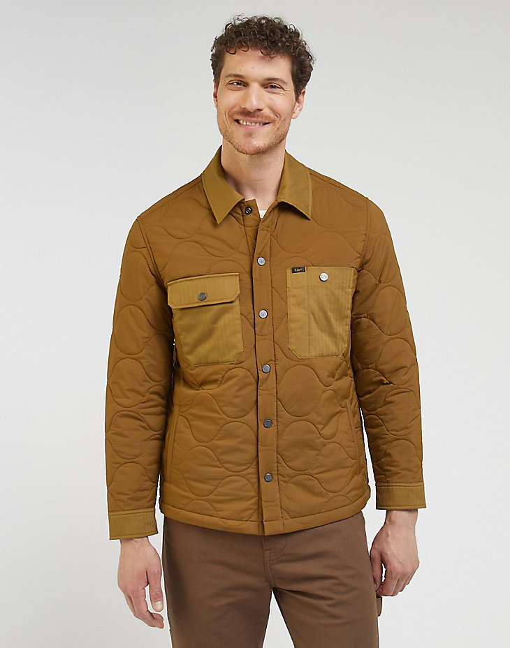 Quilted Overshirt in Tumbleweed main view