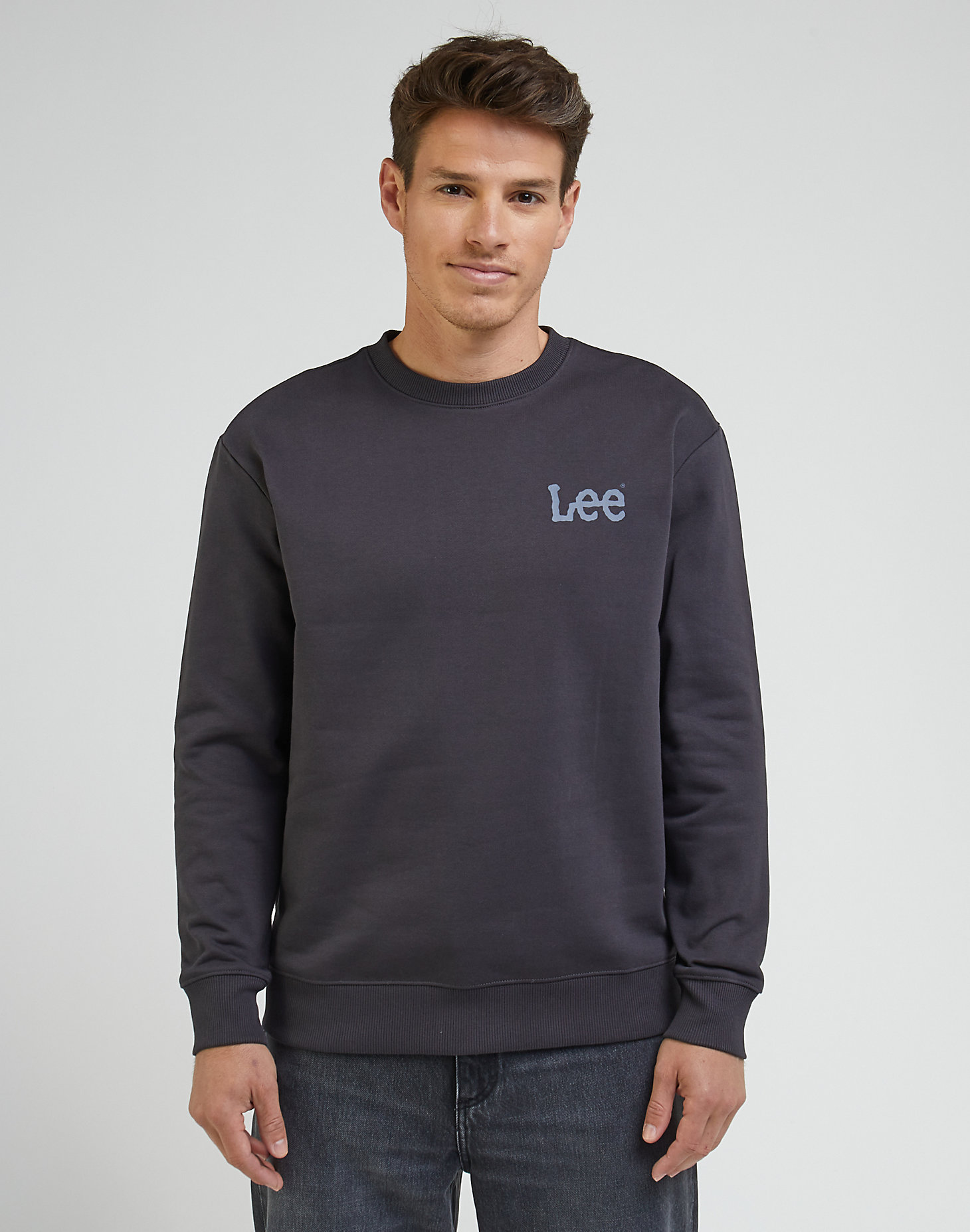 Wobbly Lee Sweatshirt in Washed Black main view