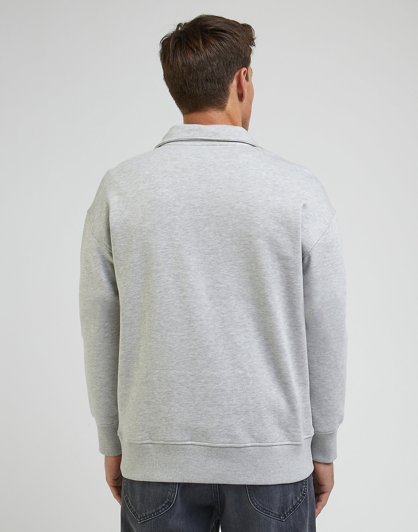 Half Zip Sweatshirt in Sharp Grey Mele alternative view 1