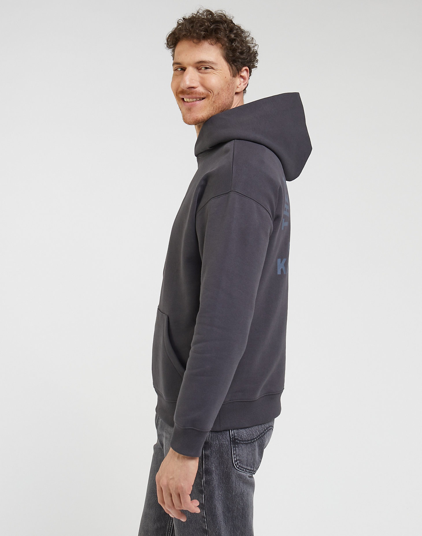 Relaxed Hoodie in Washed Black alternative view 3
