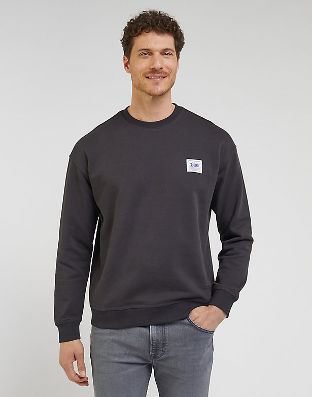 Workwear Sweatshirt in Washed Black