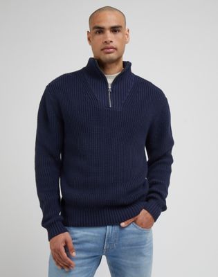 Half Zip Knit in Sky Captain