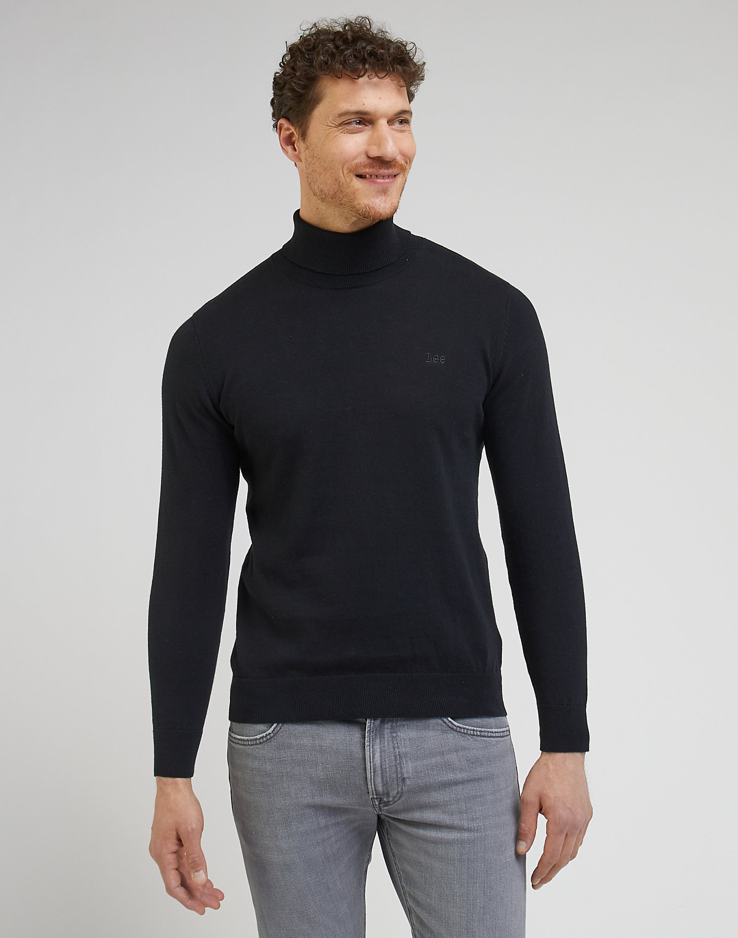 High Neck Knit in Black main view