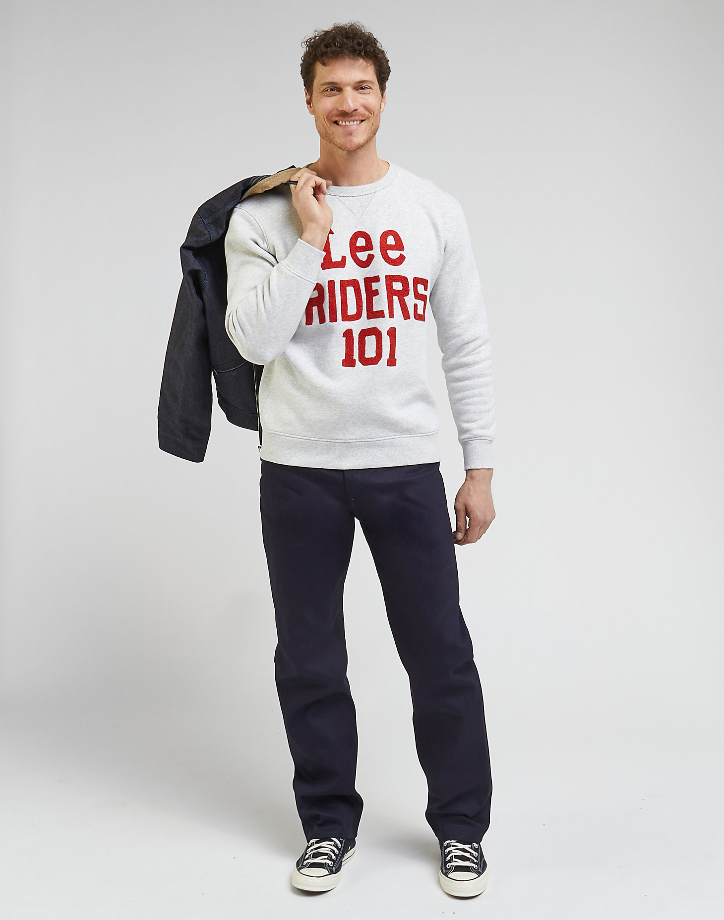101 Regular Sweatshirt in Sharp Grey Mele alternative view 3