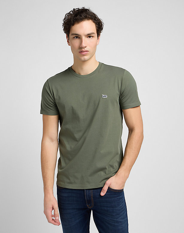 Patch Logo Tee in Olive Grove