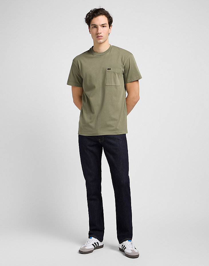 Relaxed Pocket Tee in Olive Grove alternative view 2