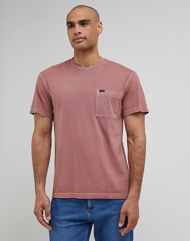 Relaxed Pocket Tee in Dark Mauve