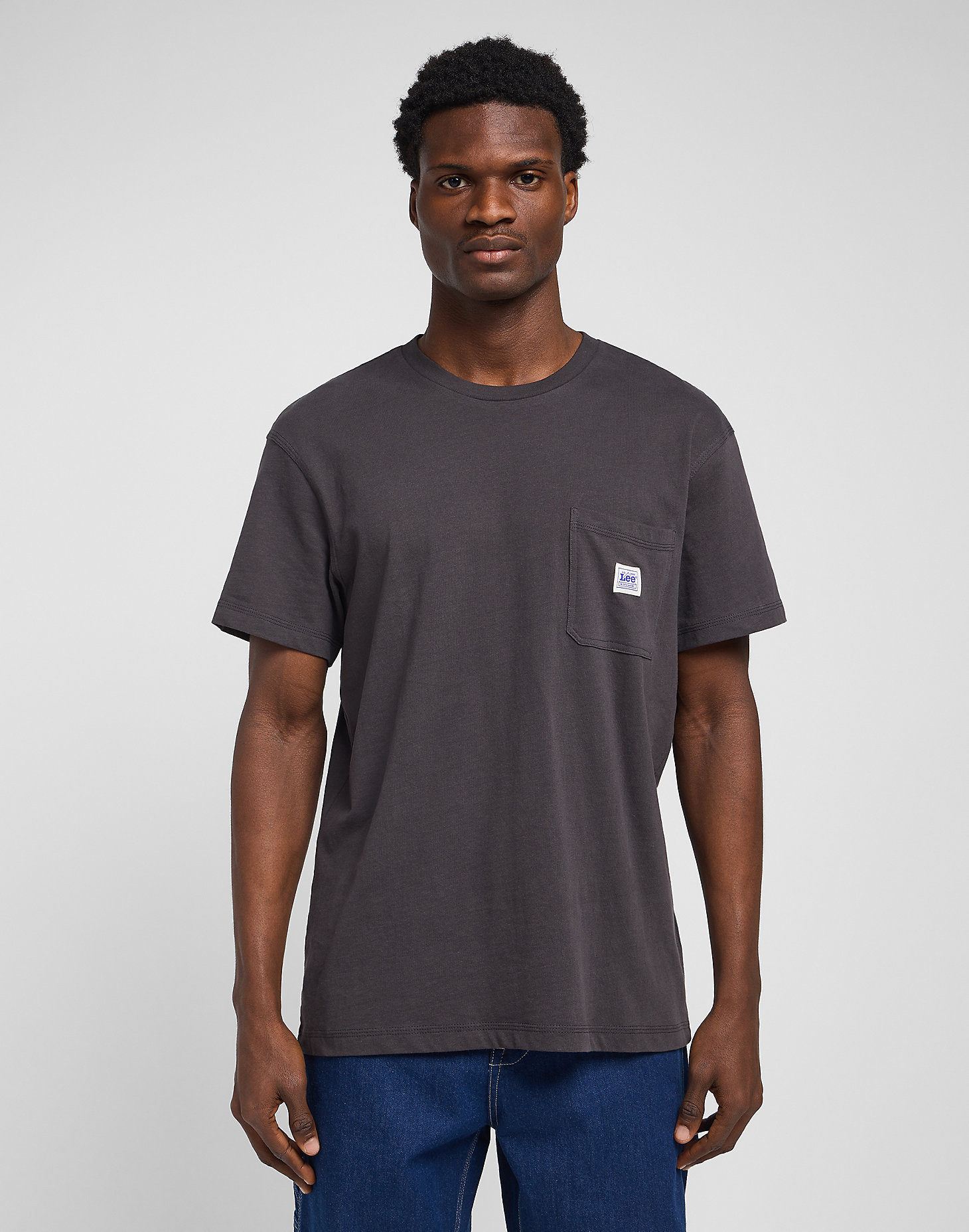Workwear Pocket Tee in Washed Black main view