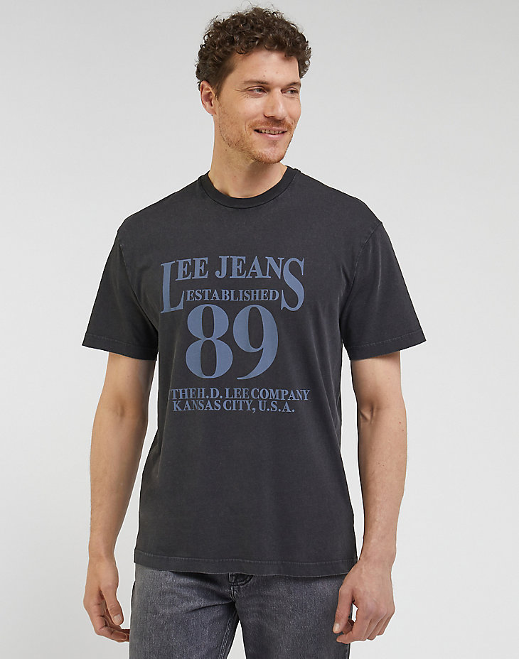 Loose Tee in Washed Black main view