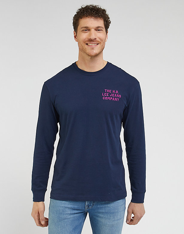 Relaxed Long Sleeve Tee in Emperor Navy