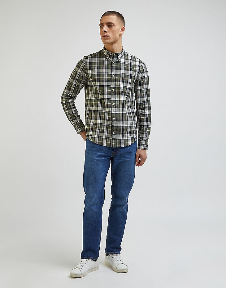 Button Down Shirt in Olive Grove alternative view 2