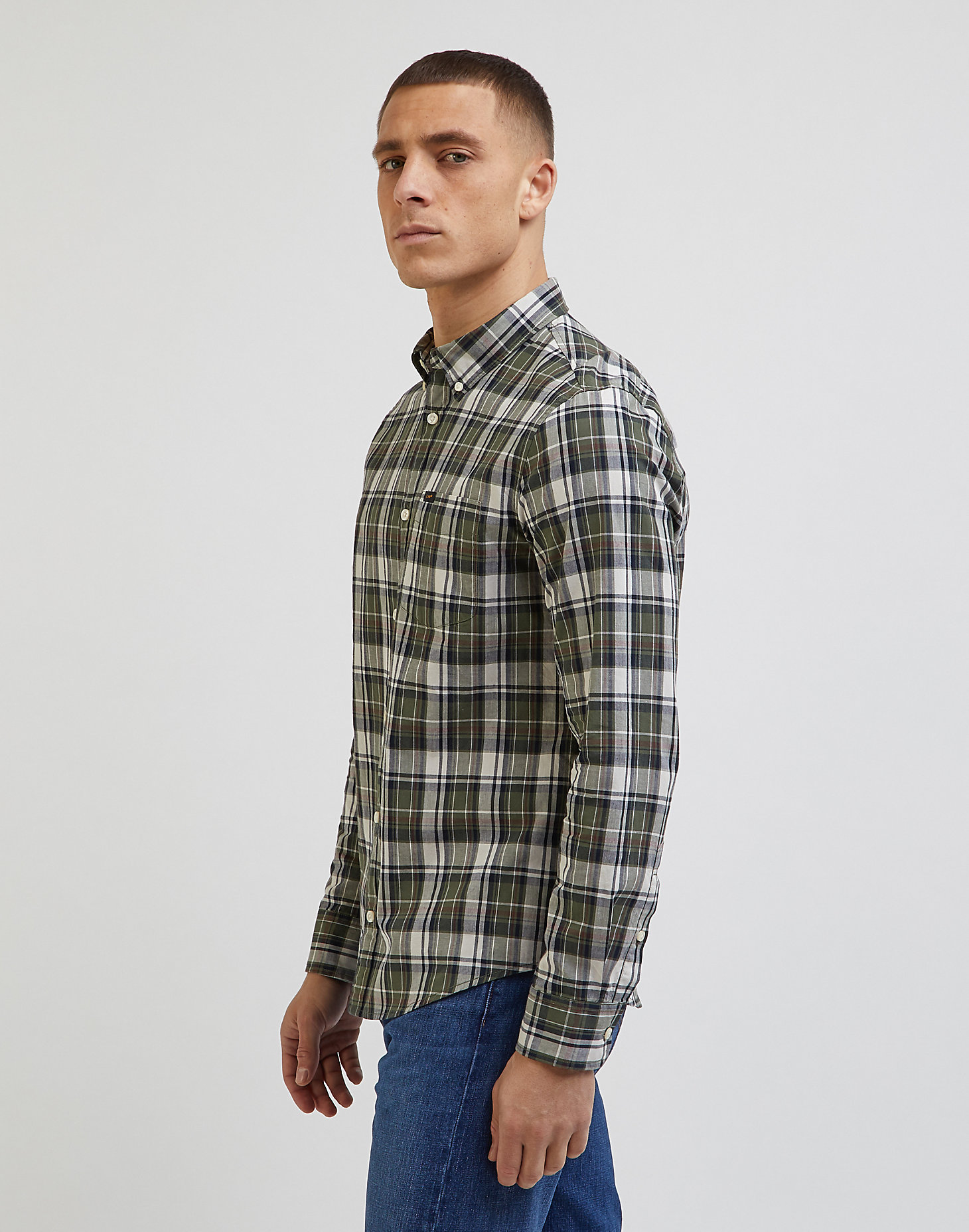 Button Down Shirt in Olive Grove alternative view 3