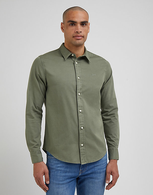 Patch Shirt in Olive Grove