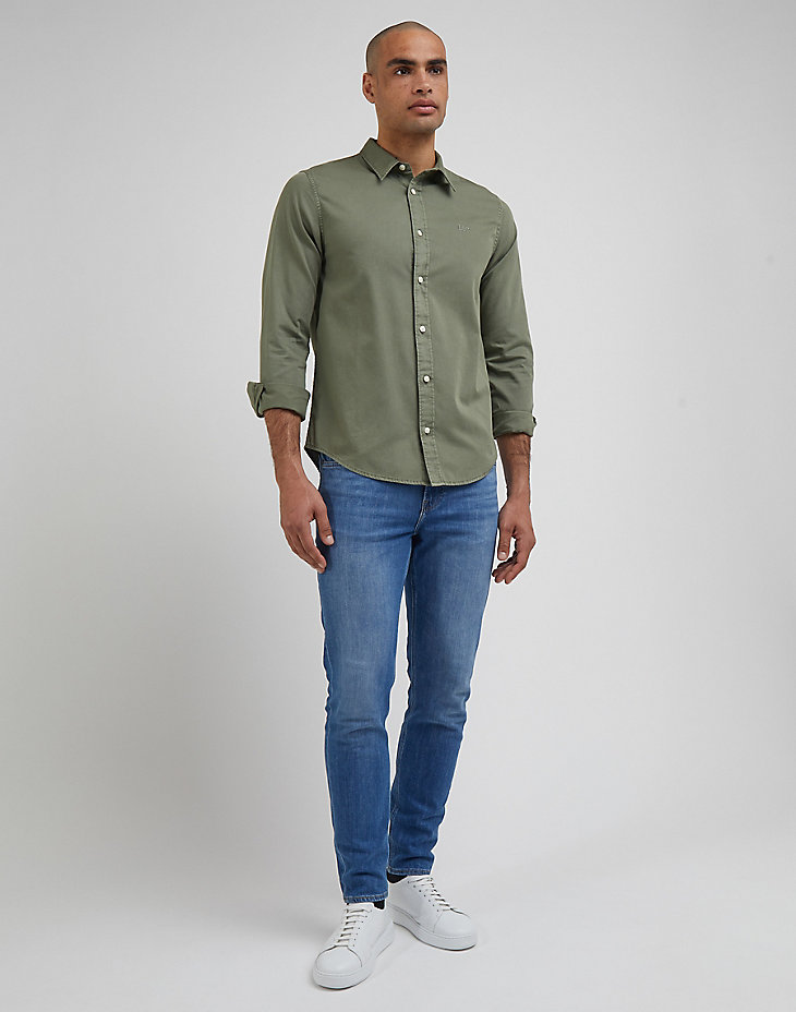 Patch Shirt in Olive Grove alternative view