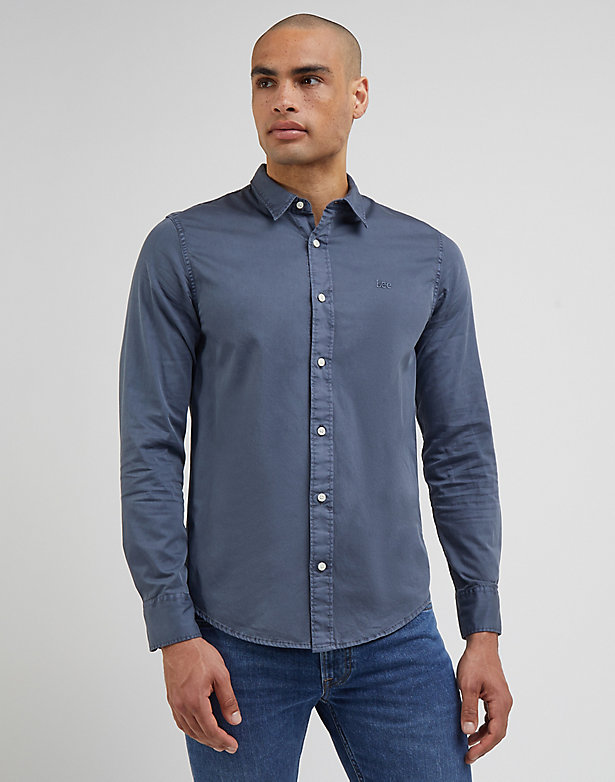Patch Shirt in Taint Grey