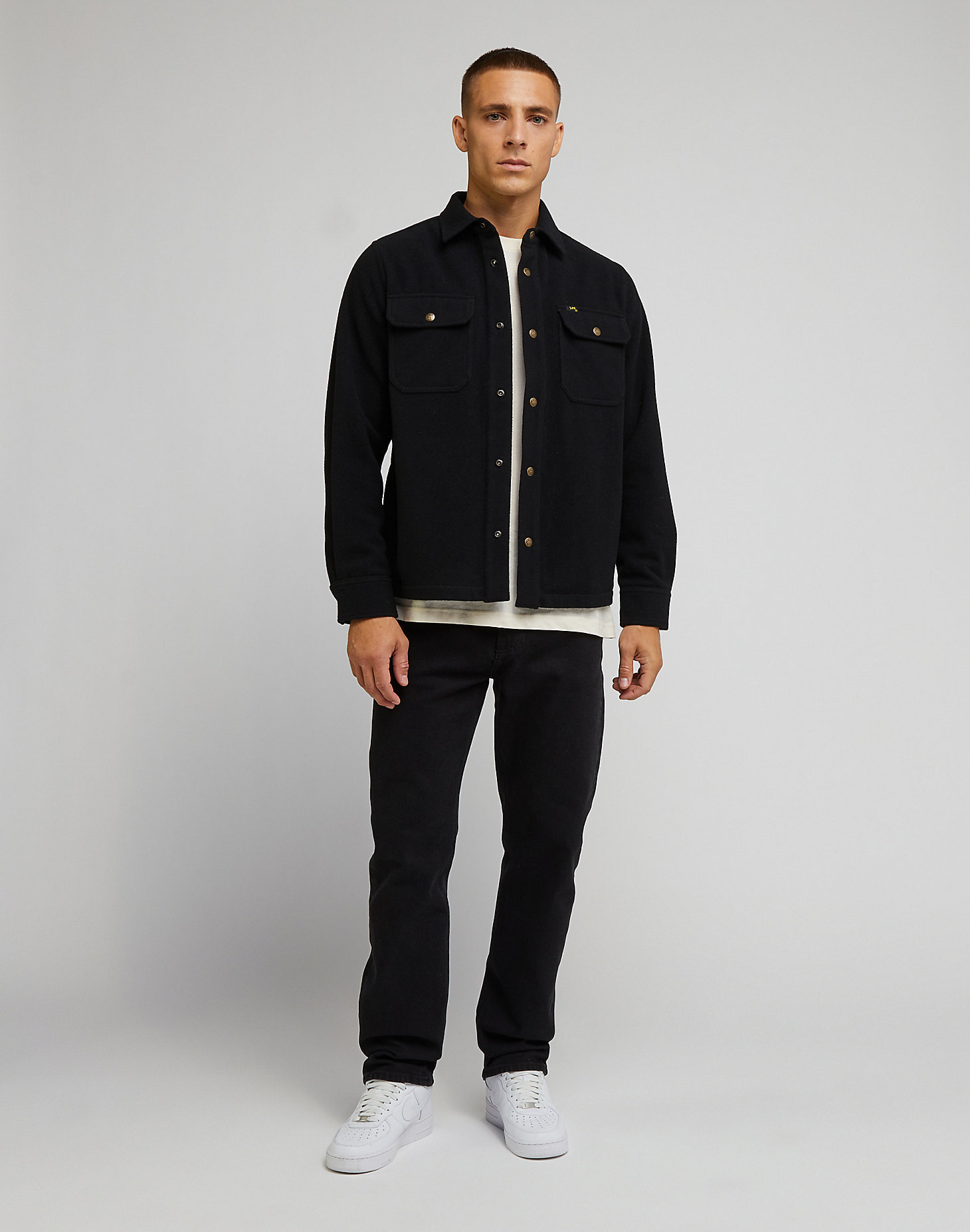 101 Overshirt in Washed Black alternative view 4