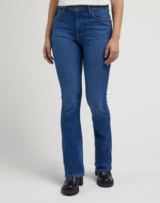 Lee FLARE BO - Flared Jeans - jackson worn/blue denim 