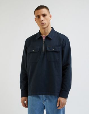 Half Zip Shirt Men Lee